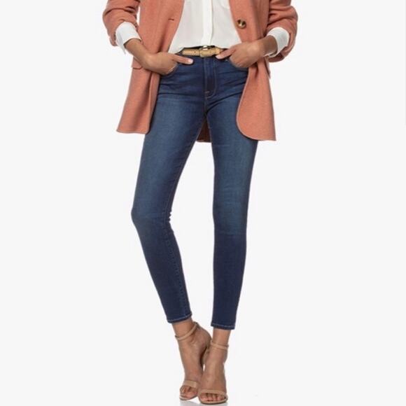 Frame Le Skinny de Jeanne Dark Wash Boho Indie Preppy Jeans Size 33 - Picture 5 of 15